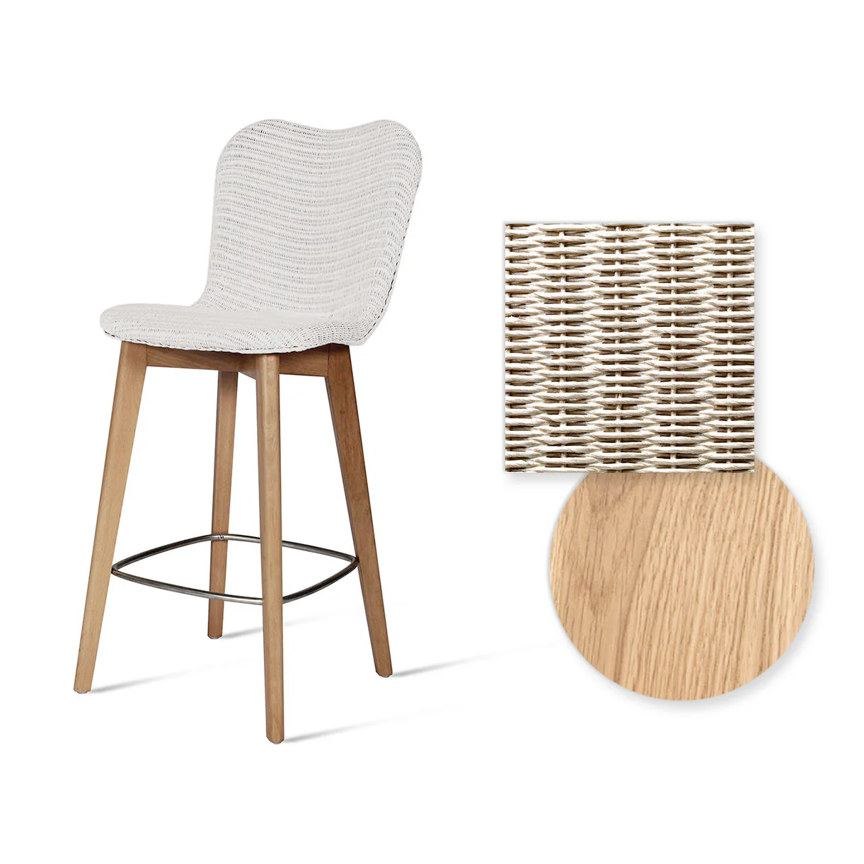 Lily Indoor Counter Stool with Oak Legs - Image 16