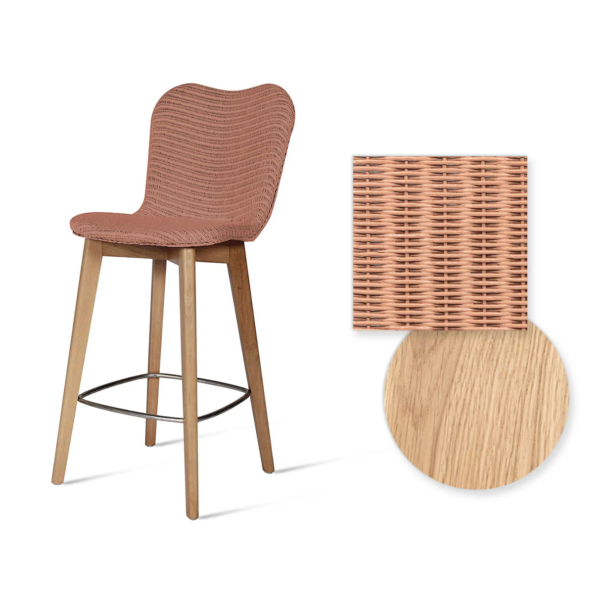 Lily Indoor Counter Stool with Oak Legs - Image 17