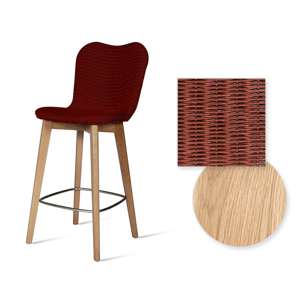Lily Indoor Counter Stool with Oak Legs - Image 18