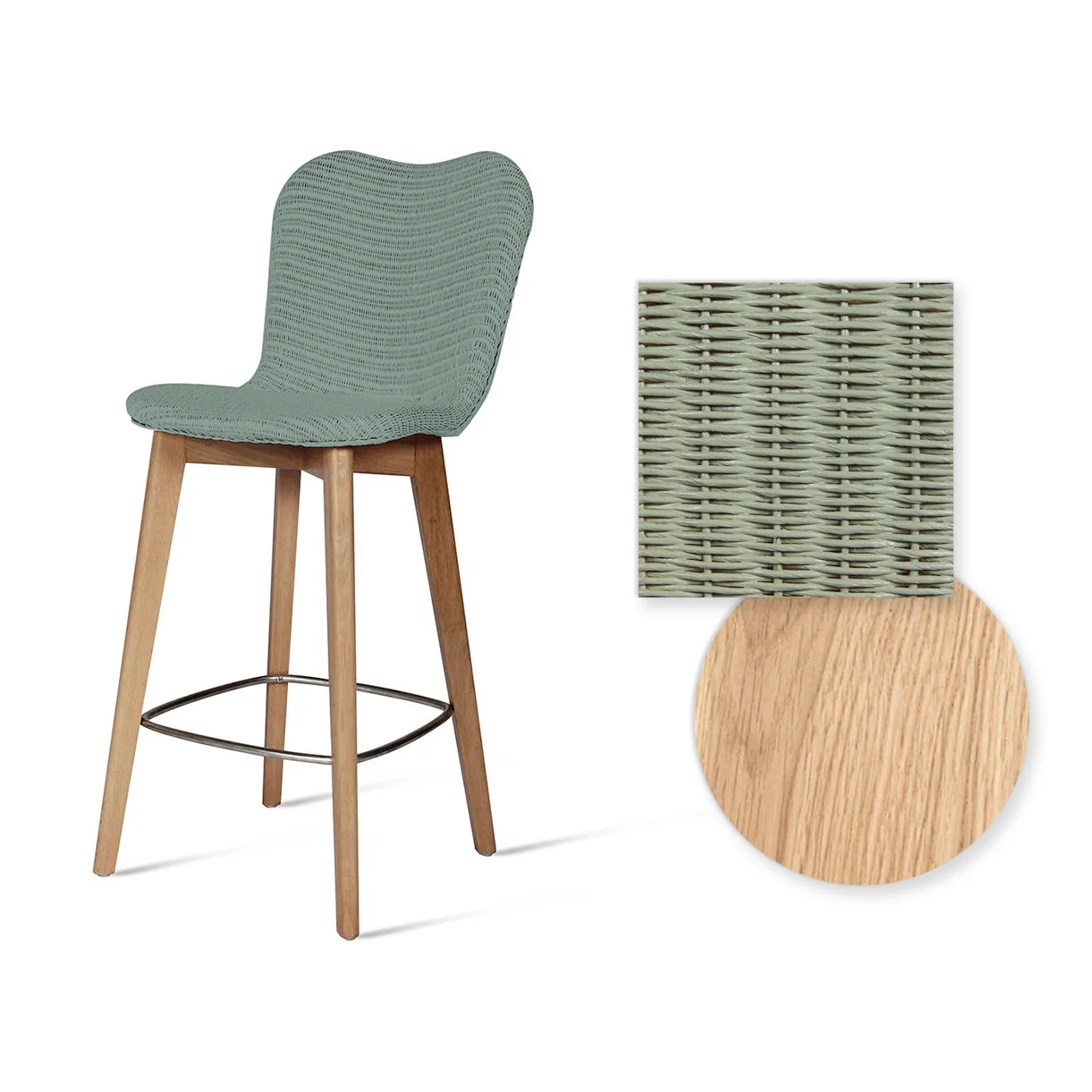 Lily Indoor Counter Stool with Oak Legs - Image 20