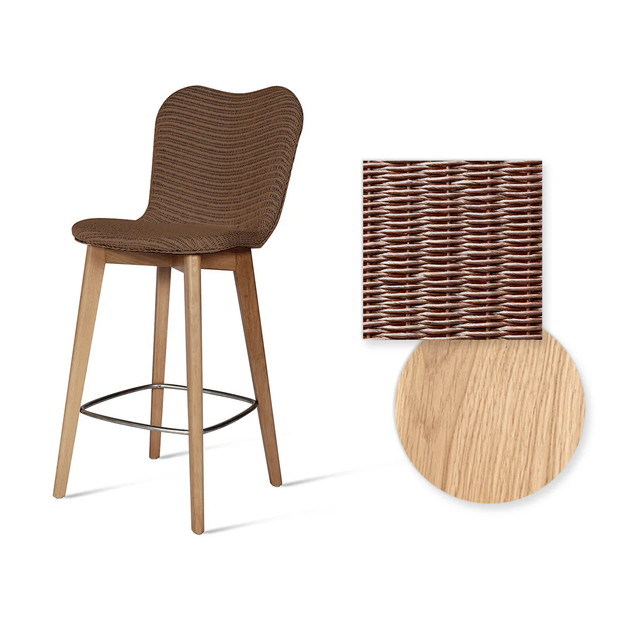 Lily Indoor Counter Stool with Oak Legs - Image 21