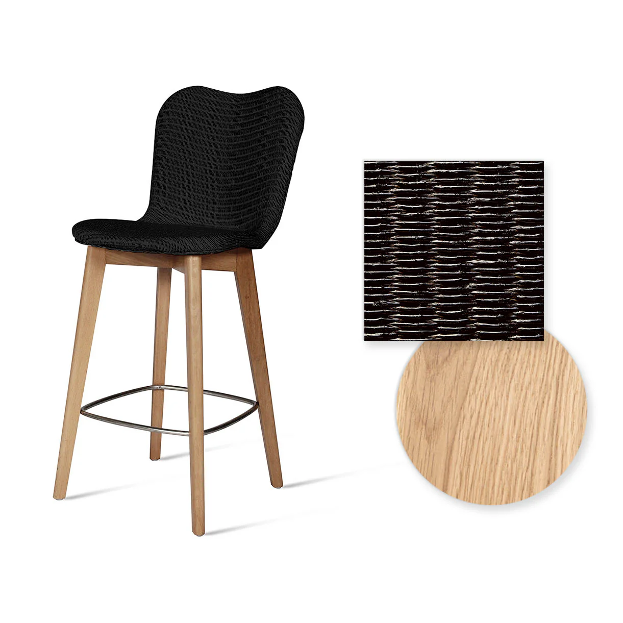 Lily Indoor Counter Stool with Oak Legs - Image 22