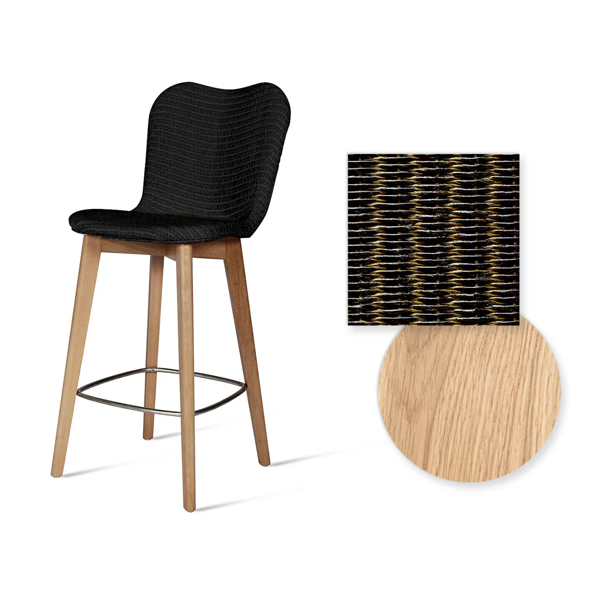 Lily Indoor Counter Stool with Oak Legs - Image 26