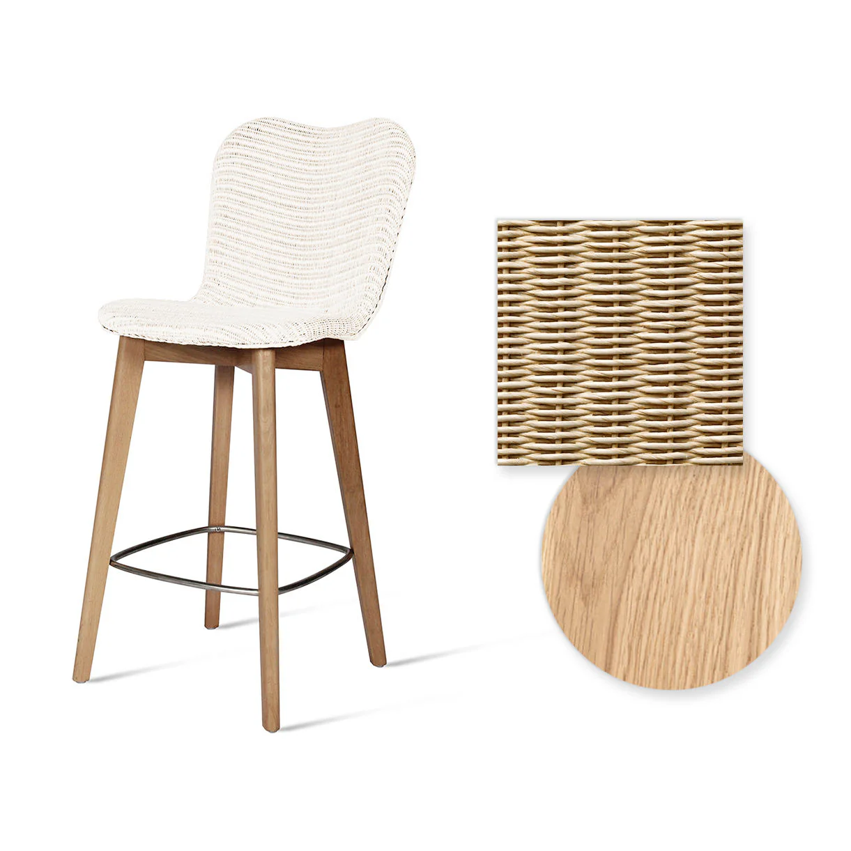 Lily Indoor Counter Stool with Oak Legs - Image 6