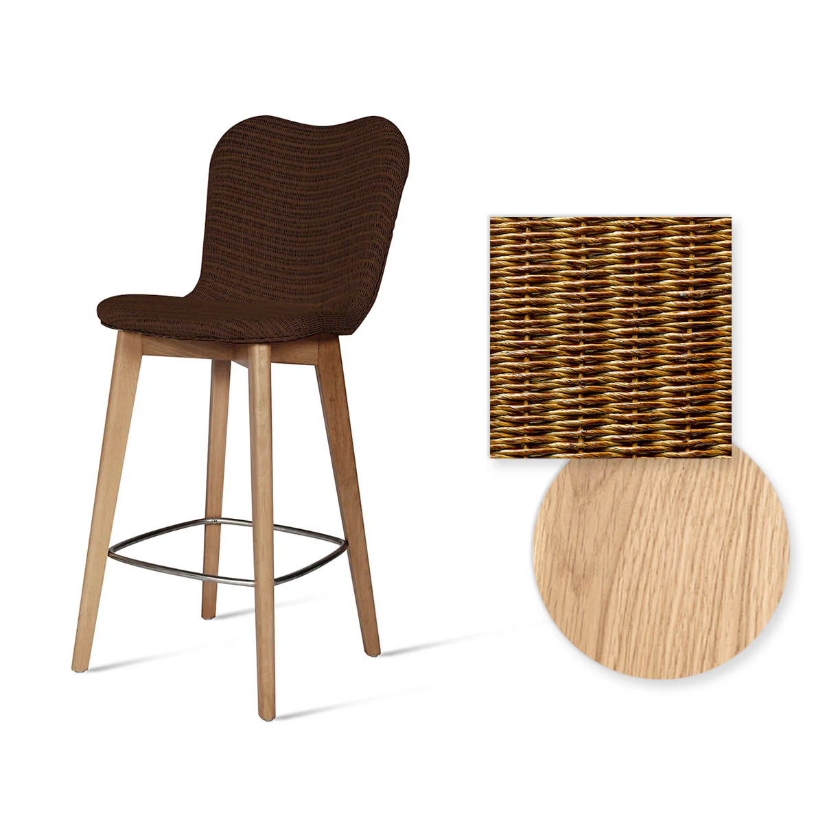Lily Indoor Counter Stool with Oak Legs - Image 7