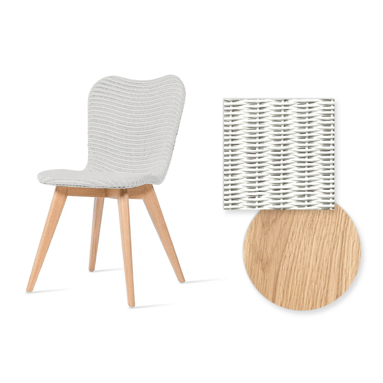 Lily Indoor Dining Chair with Oak Legs - Image 13
