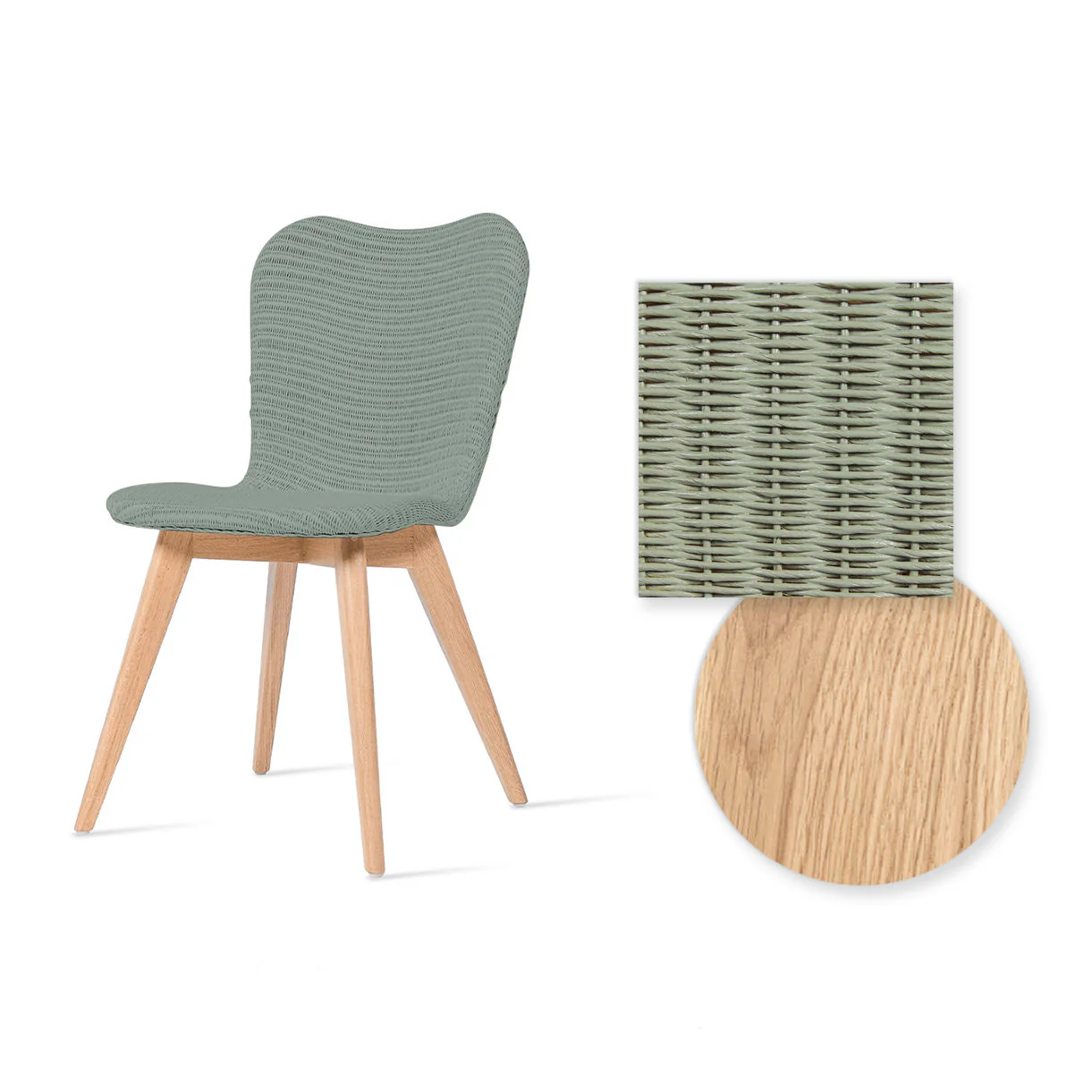 Lily Indoor Dining Chair with Oak Legs - Image 20