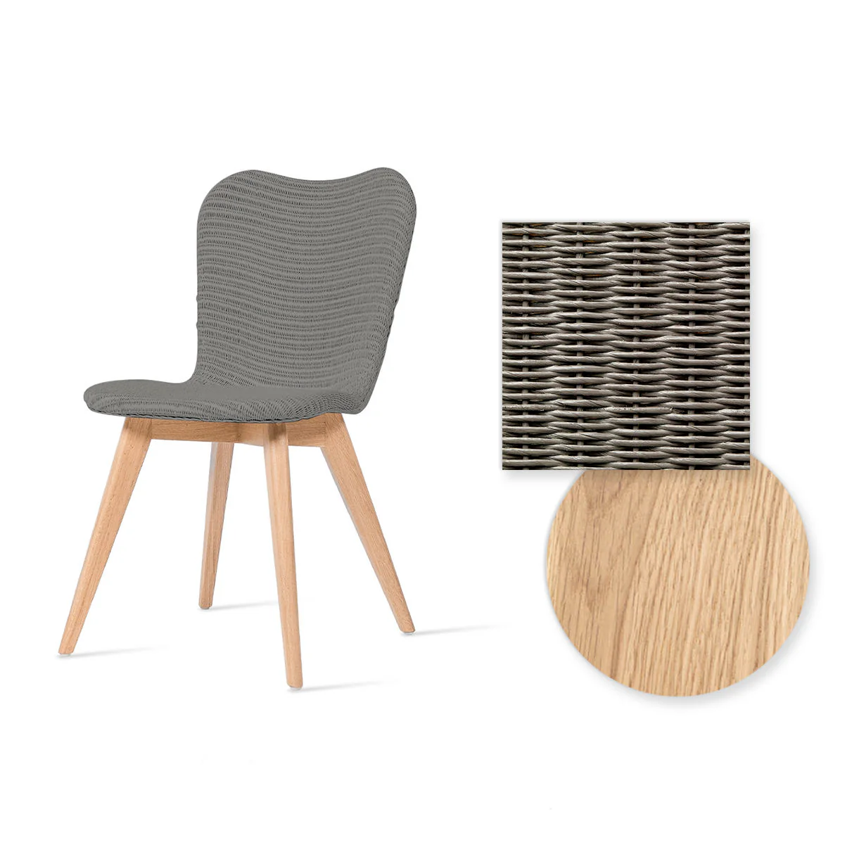 Lily Indoor Dining Chair with Oak Legs - Image 24