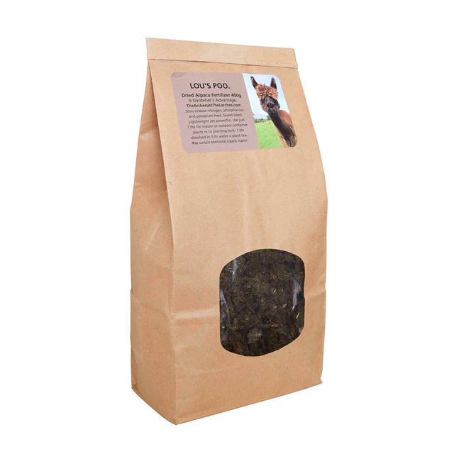 Lou's Poo Alpaca Fertiliser - Shredded