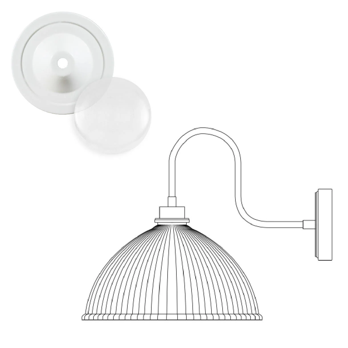 Maris Outdoor Swan Neck Wall Light - Image 10