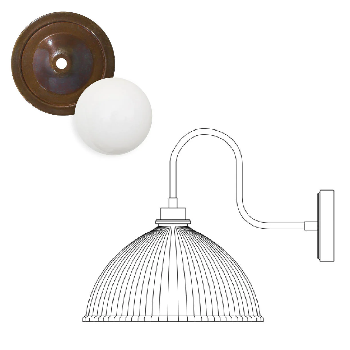 Maris Outdoor Swan Neck Wall Light - Image 5
