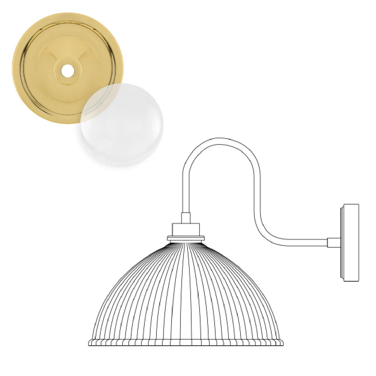 Maris Outdoor Swan Neck Wall Light - Image 6