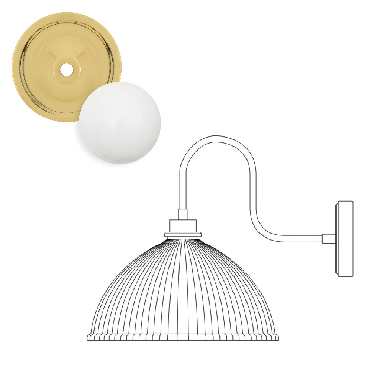 Maris Outdoor Swan Neck Wall Light - Image 7