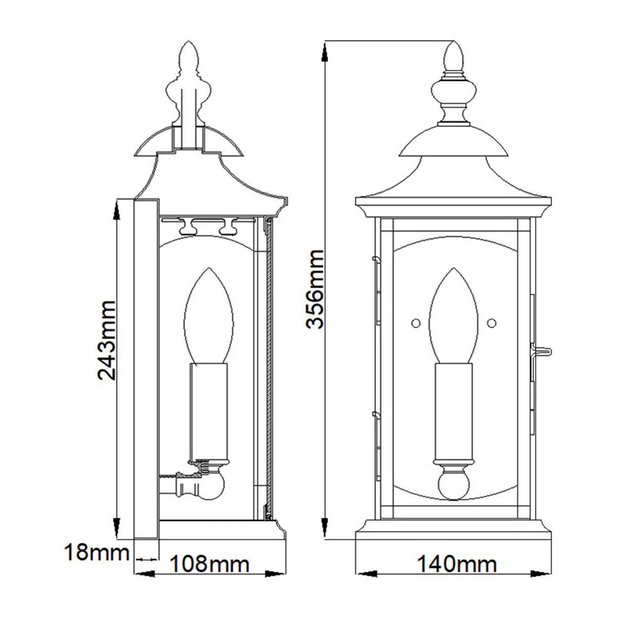Market Square Coach Outdoor Wall Lantern - Image 4
