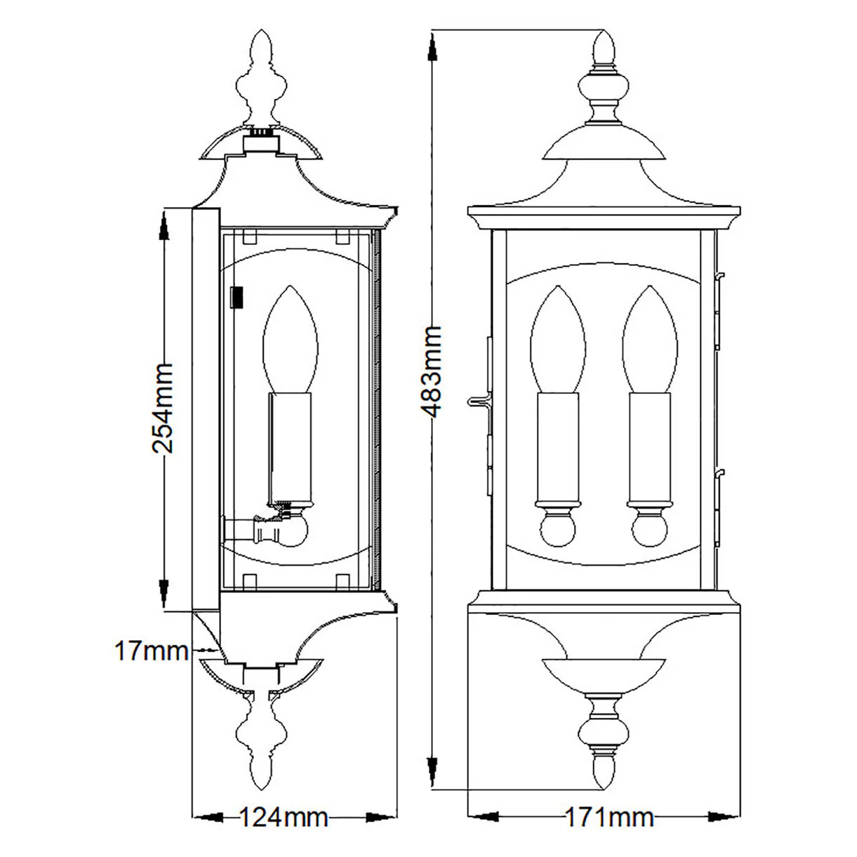 Market Square Outdoor Wall Lantern - Image 5