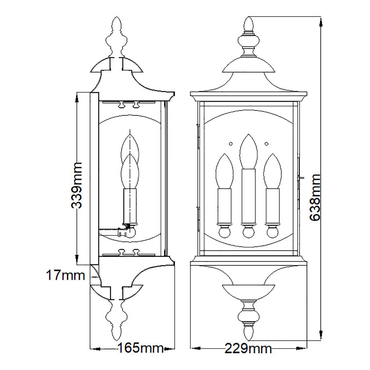 Market Square Outdoor Wall Lantern - Image 6