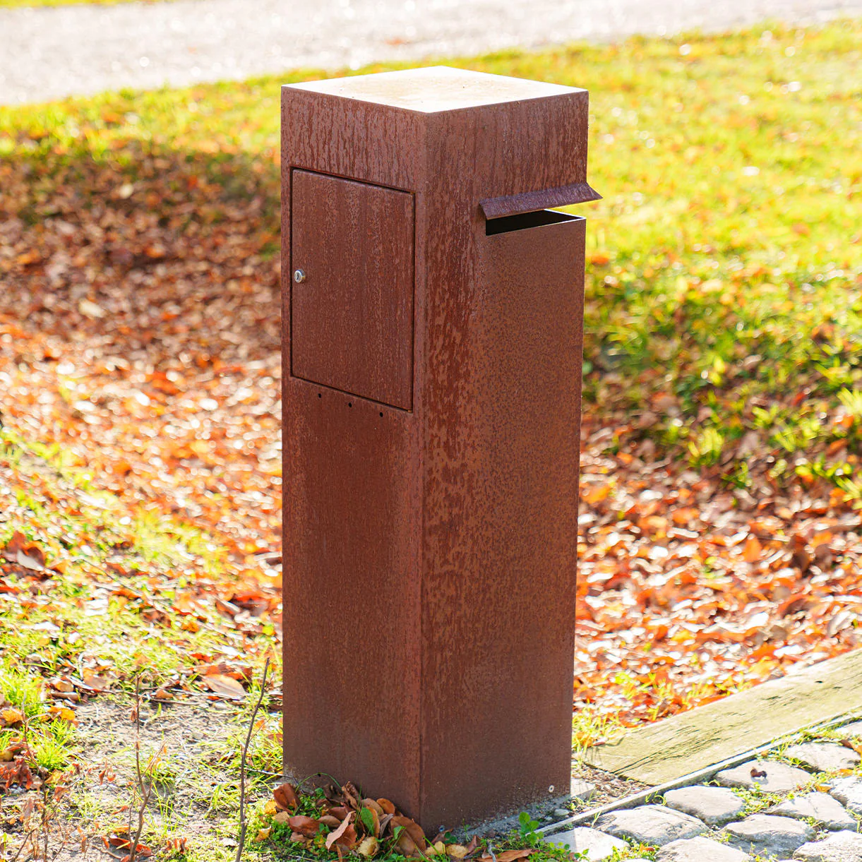 Metal Pillar Letter Boxes with Corner Slot - Image 2