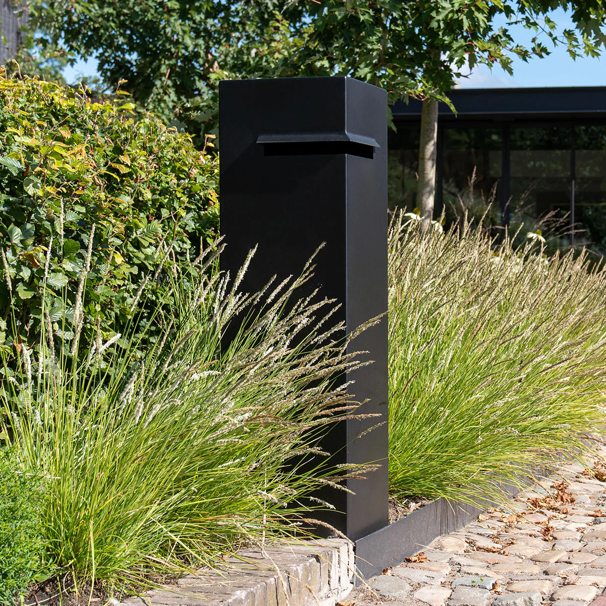Metal Pillar Letter Boxes with Corner Slot - Image 3