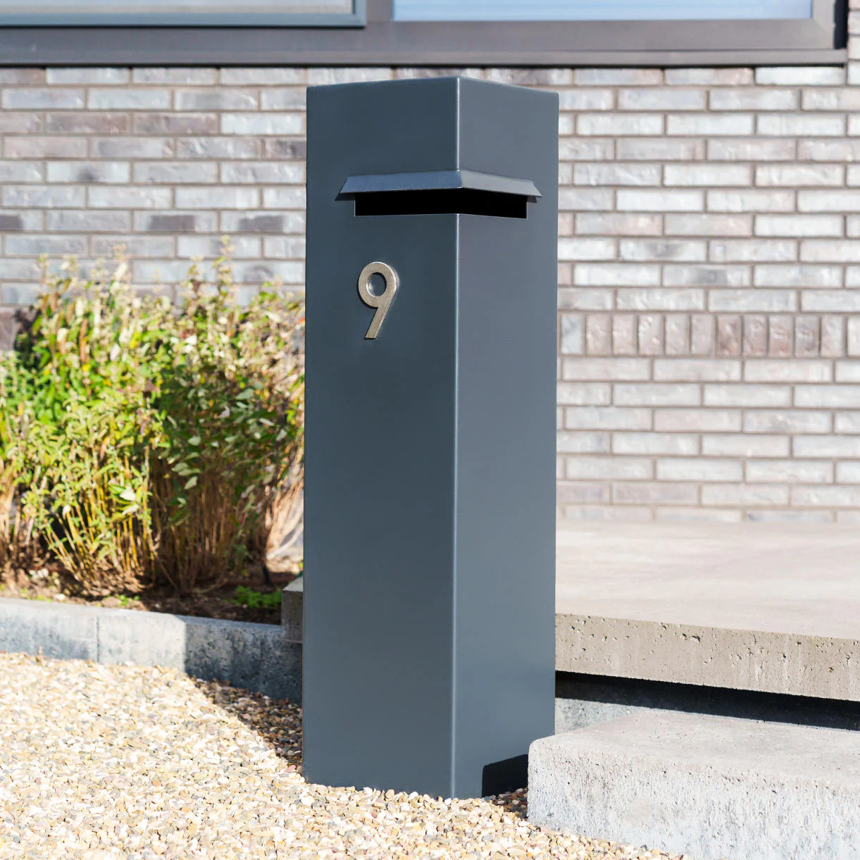 Metal Pillar Letter Boxes with Corner Slot - Image 4