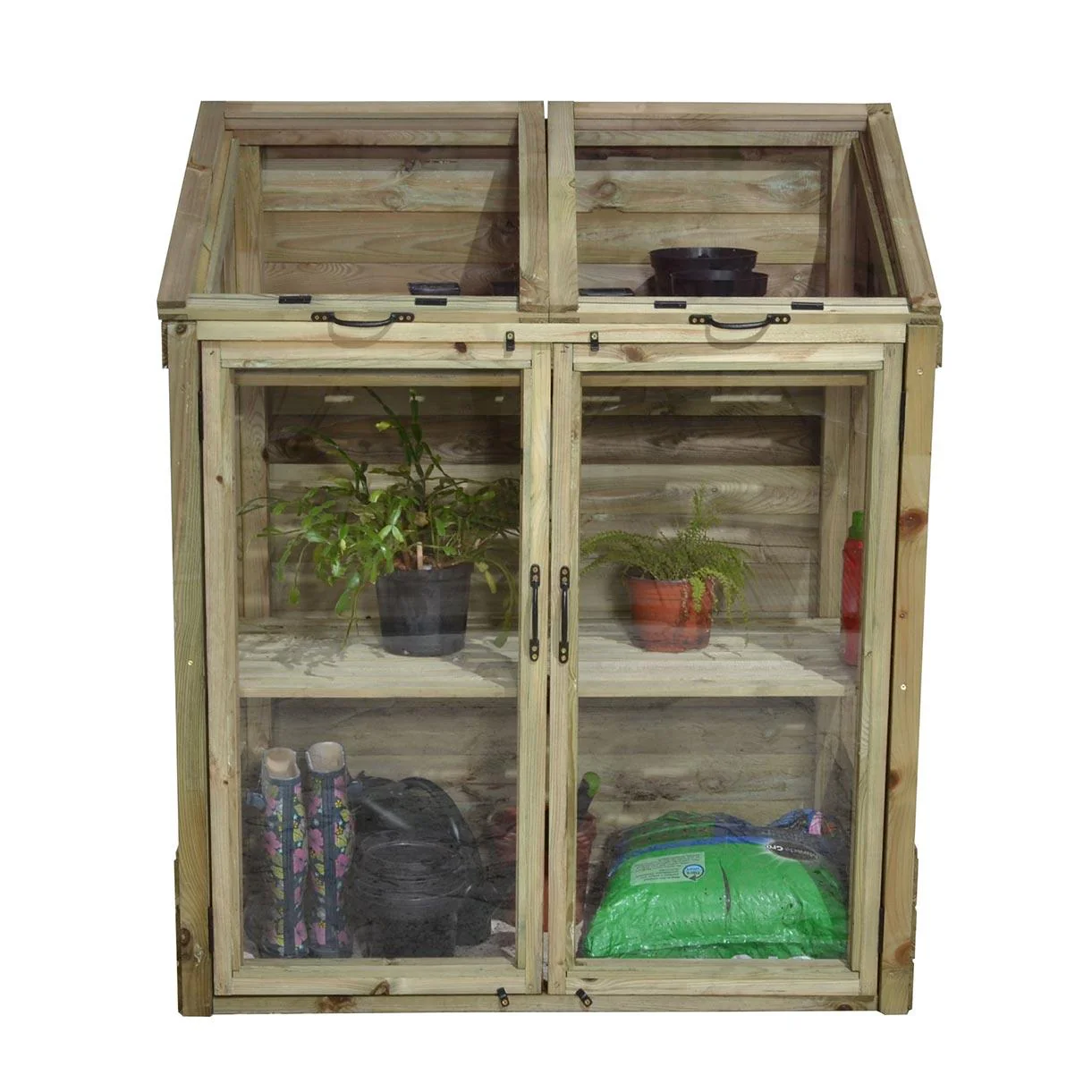 Mini Wooden Greenhouse - Image 3