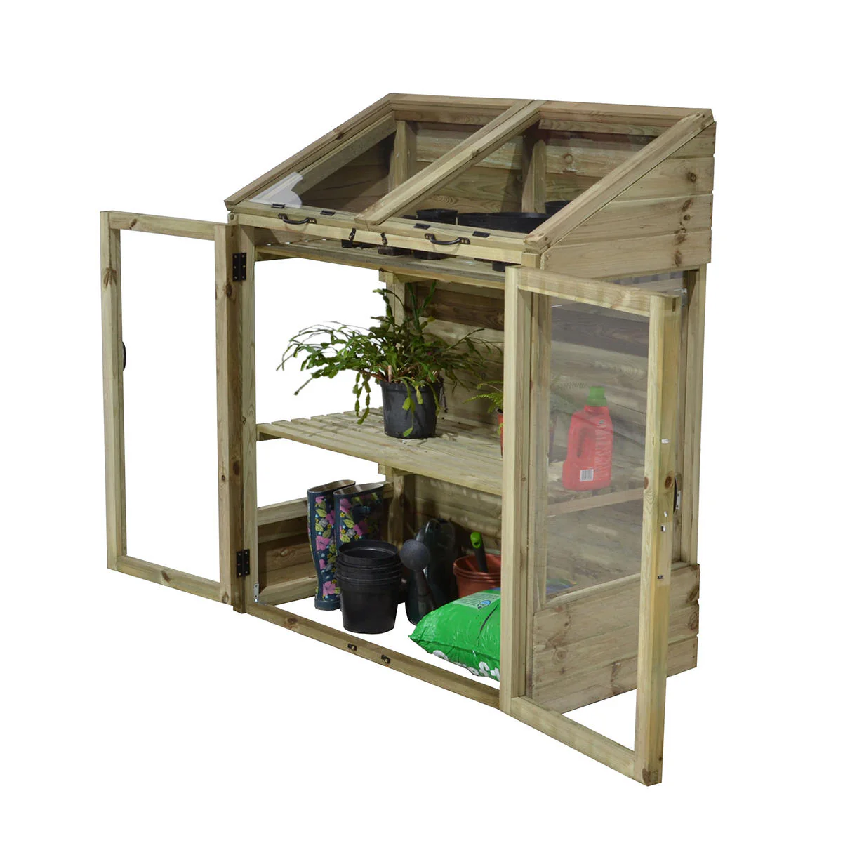 Mini Wooden Greenhouse - Image 5