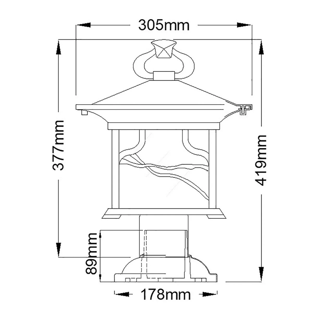 Morris Outdoor Pedestal Lantern