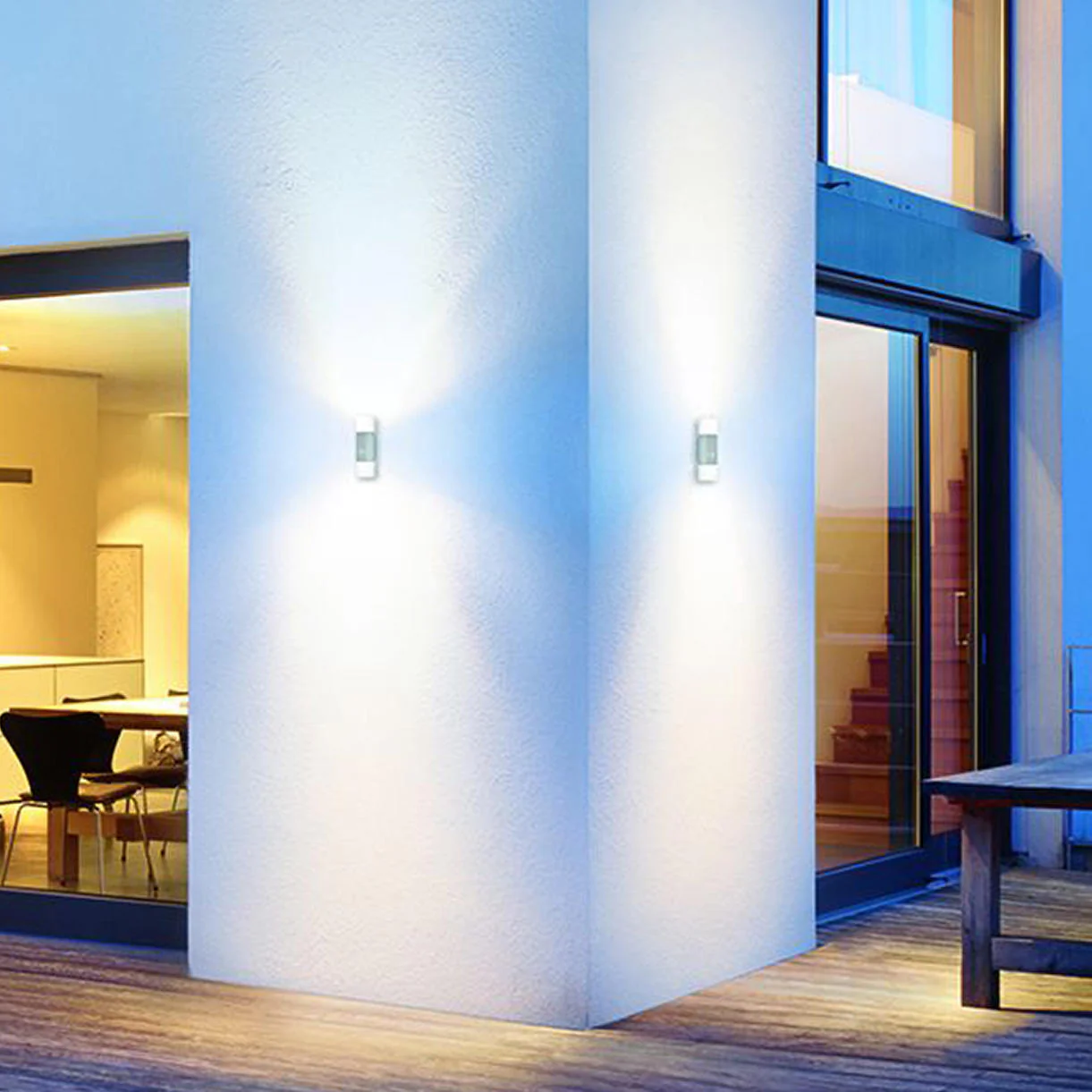 Motion Sensor Cylindrical Up/Down Outdoor Lights