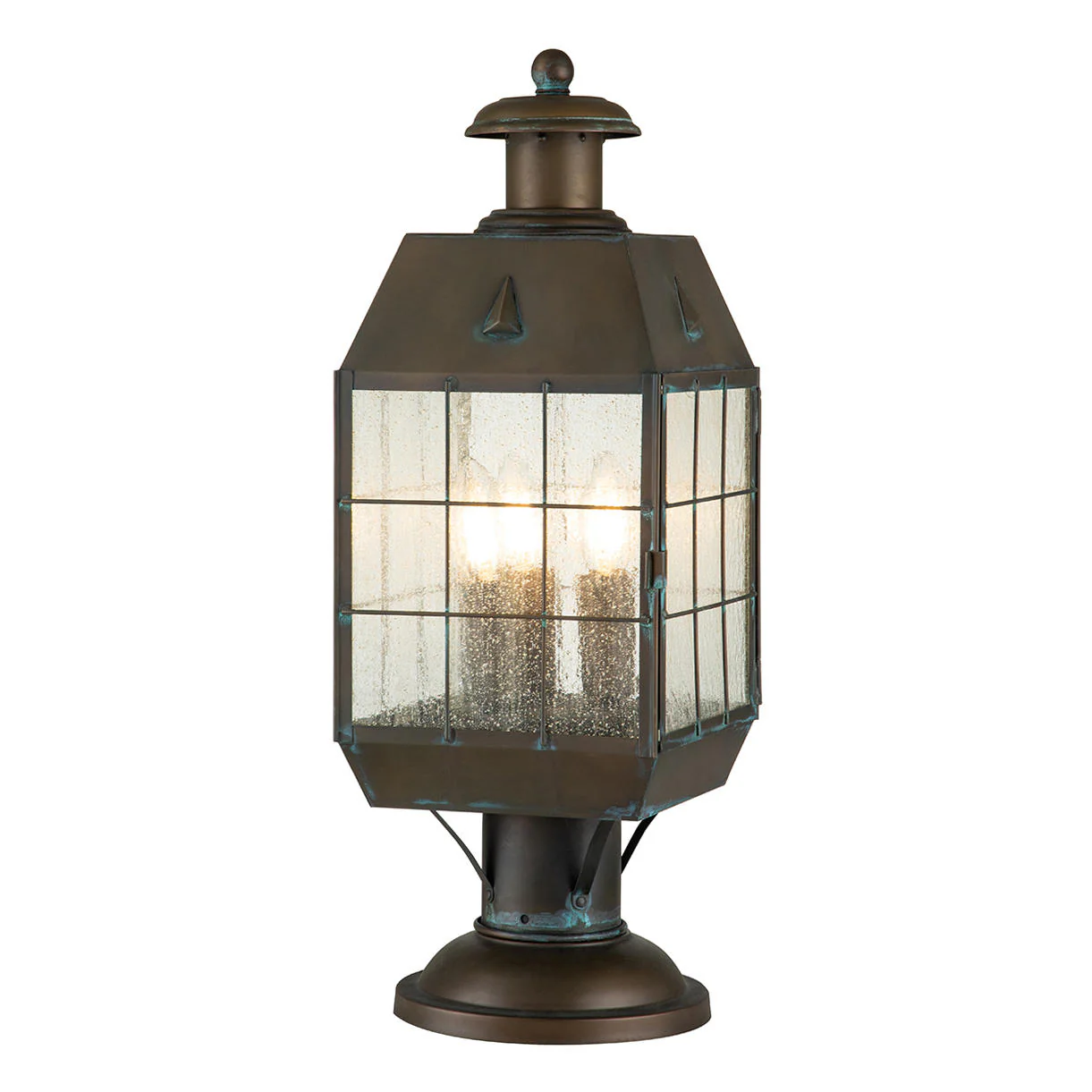 Nantucket Outdoor Large Pedestal Lantern - Image 4