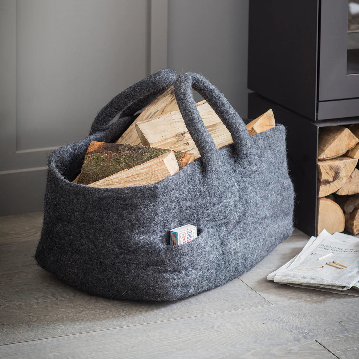Nepalese Felt Storage Basket