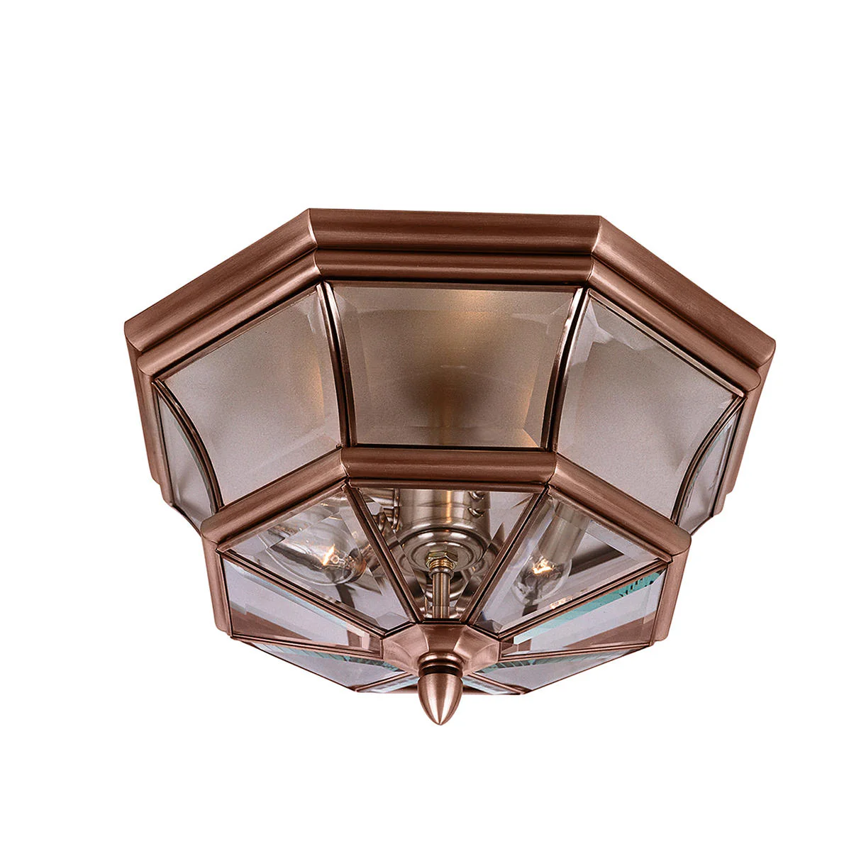 Newbury Flush Copper Mounted Lantern