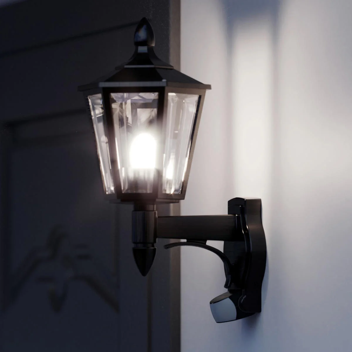 Outdoor Motion Sensor Traditional Lantern Lights