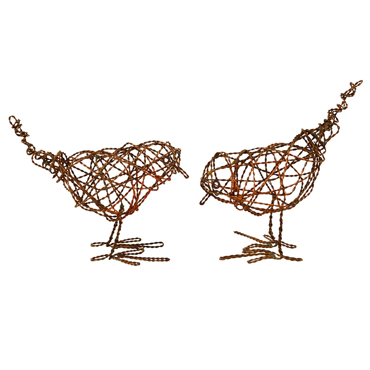 Pair of Copper Wire Bird Sculpture - Image 3