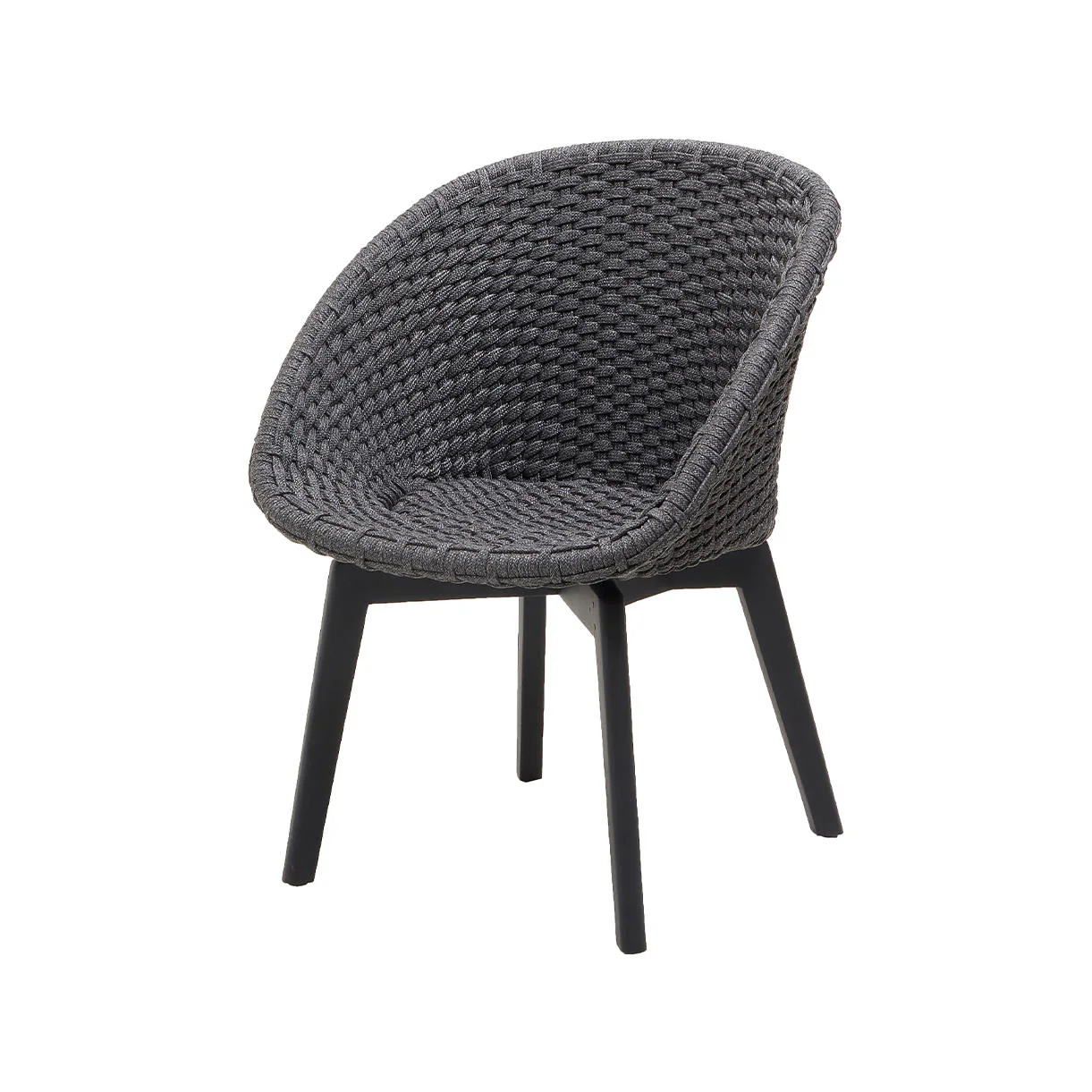 Peacock Dining Chair with Black Aluminum Legs - Image 10