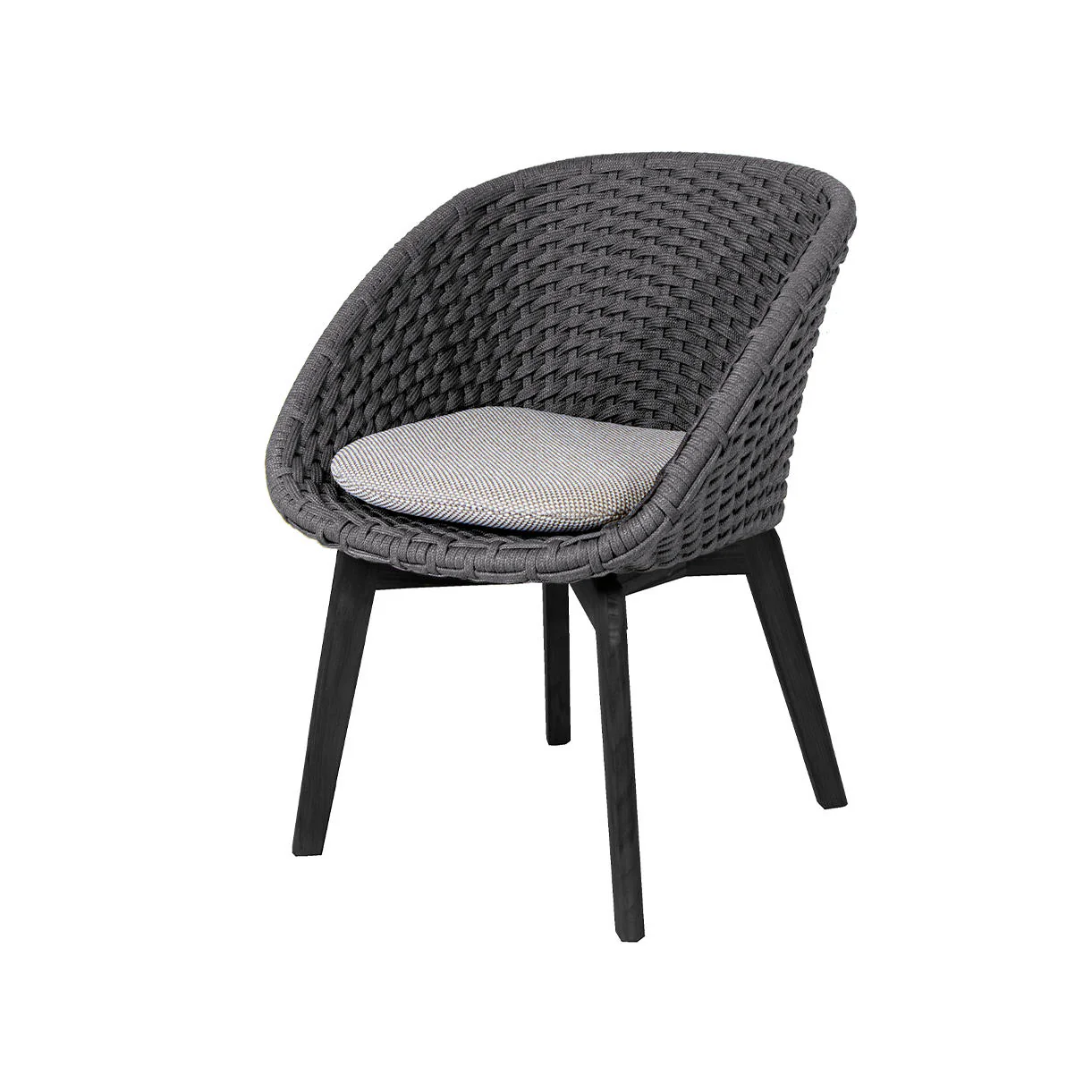 Peacock Dining Chair with Black Aluminum Legs - Image 7