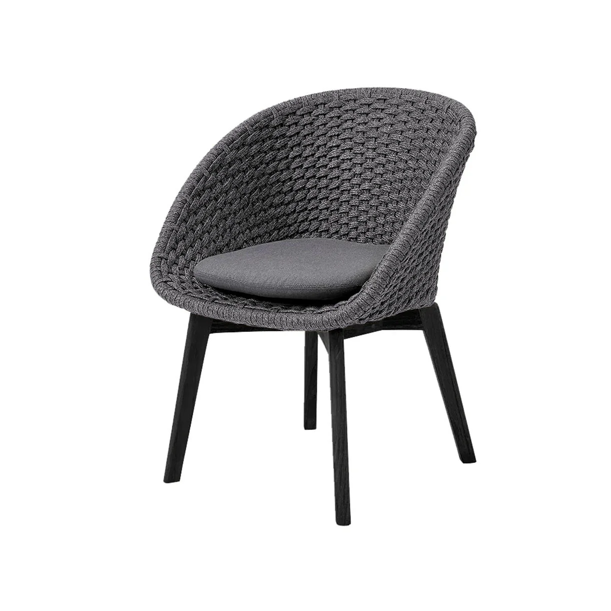 Peacock Dining Chair with Black Aluminum Legs - Image 8