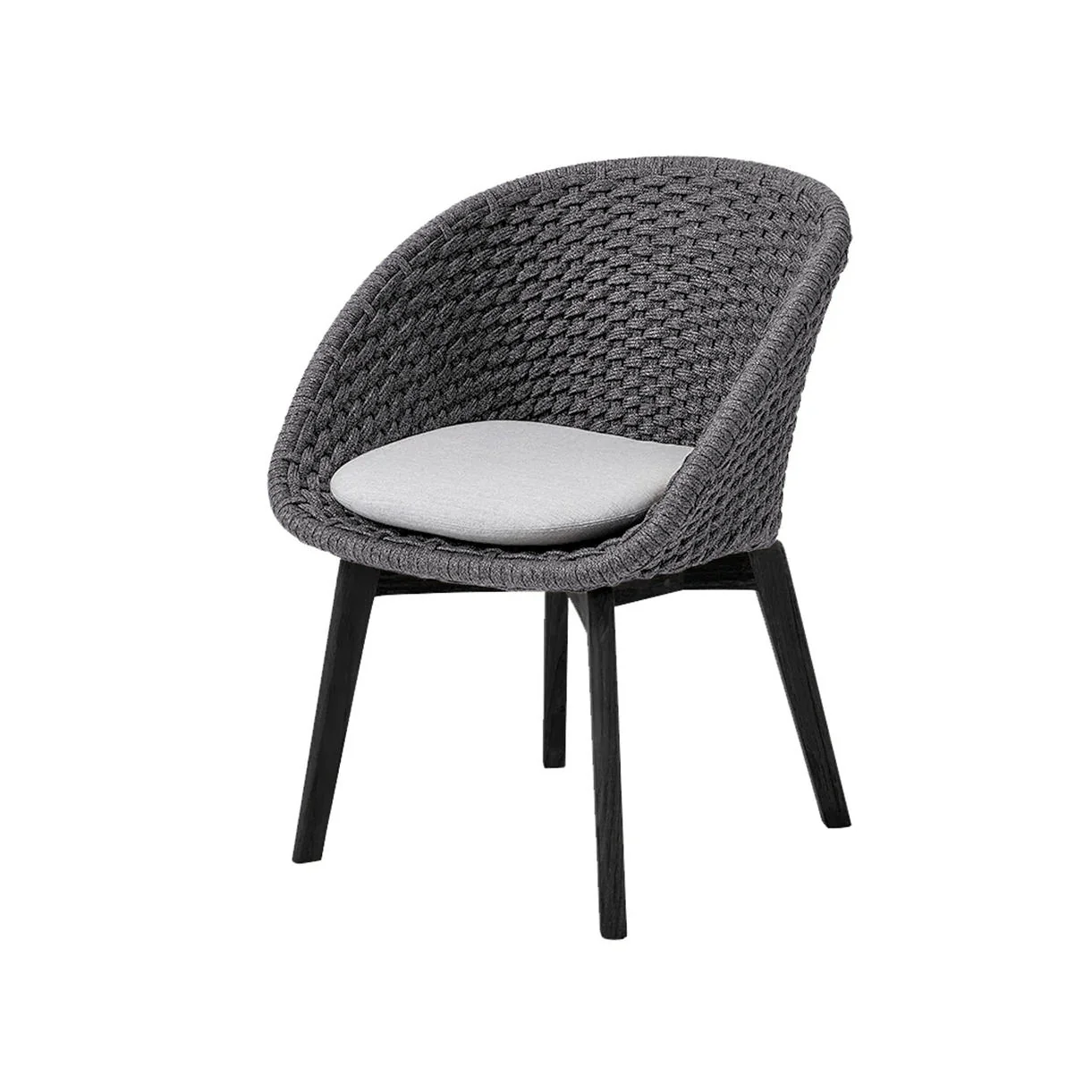 Peacock Dining Chair with Black Aluminum Legs - Image 9