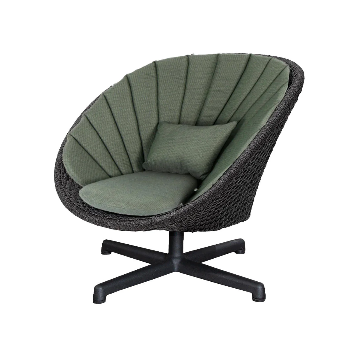 Peacock Rope Outdoor Lounge Swivel Chair - Image 5