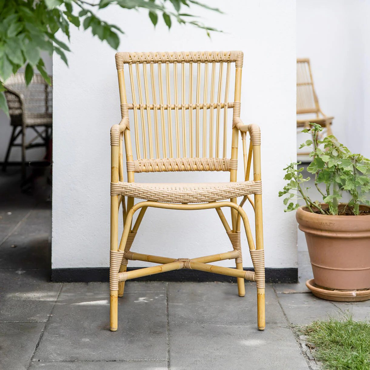Piano Outdoor Rattan Dining Armchair - Image 2