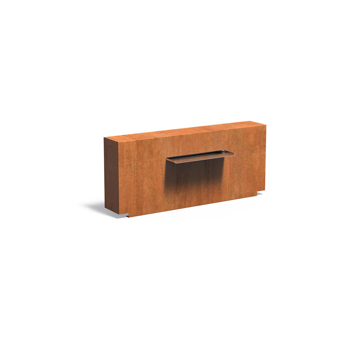Pond Wall Fixed with Water Blade - Corten - Image 10