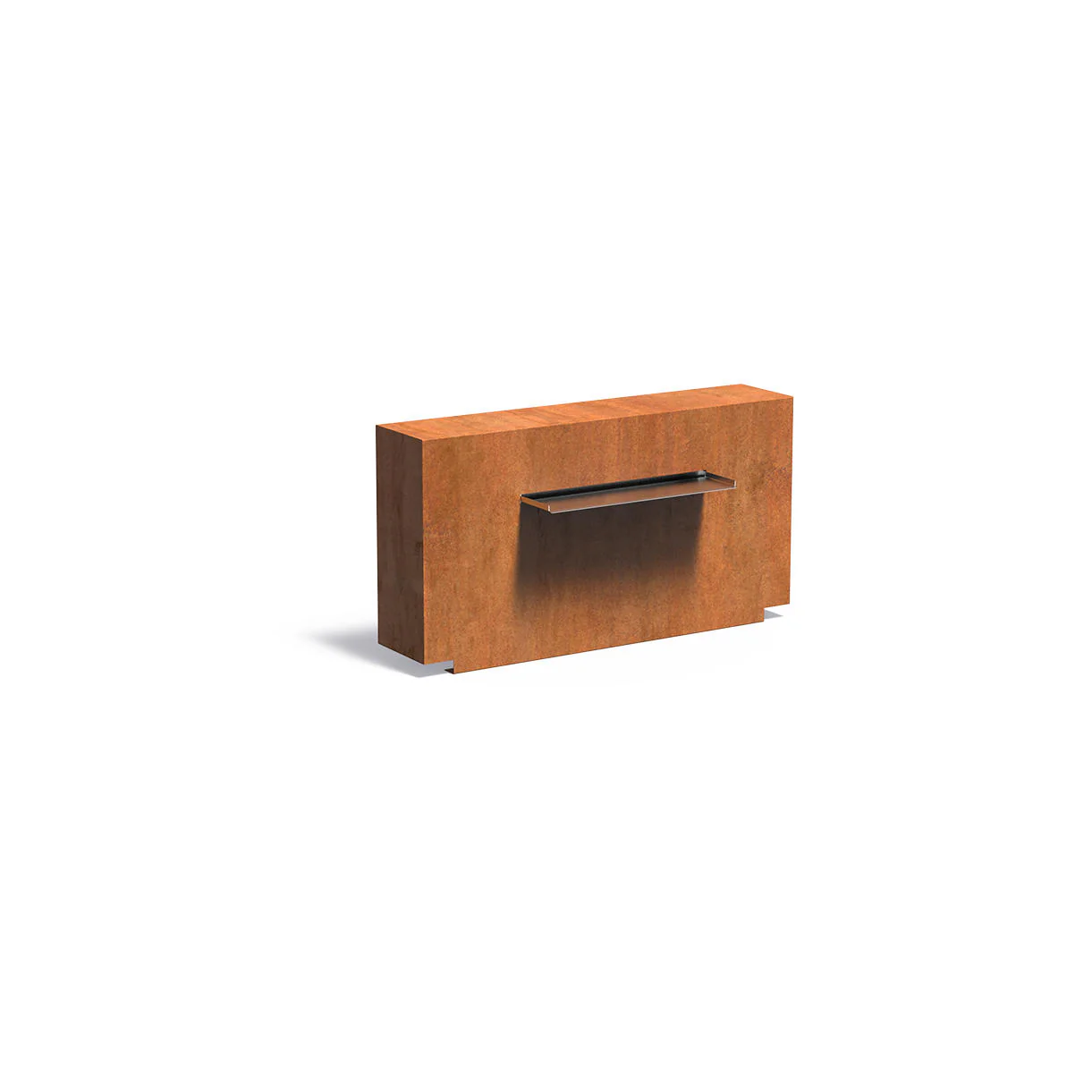Pond Wall Fixed with Water Blade - Corten - Image 11