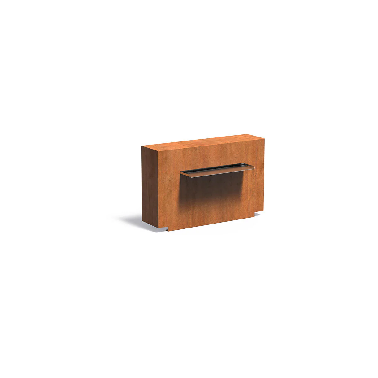 Pond Wall Fixed with Water Blade - Corten - Image 12