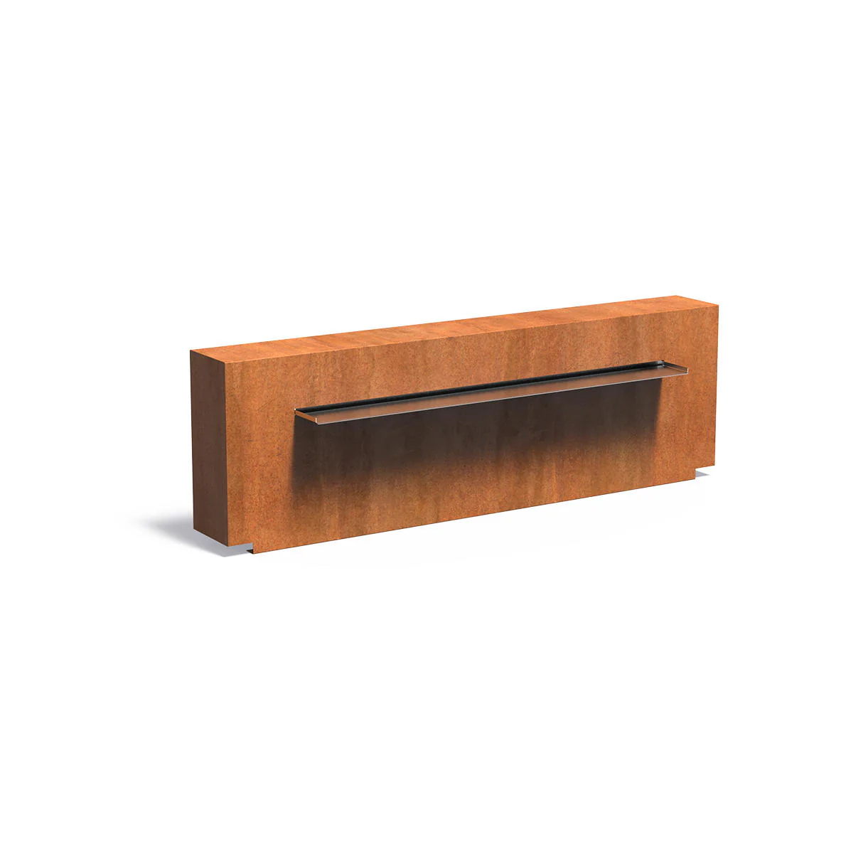 Pond Wall Fixed with Water Blade - Corten - Image 8