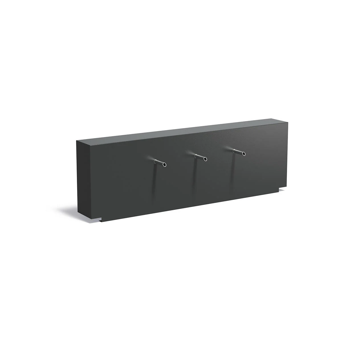 Pond Wall Fixed with 3 Spouts - Black Grey Aluminium - Image 3