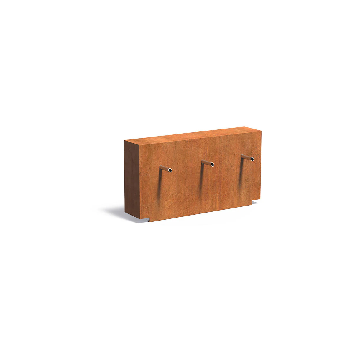 Pond Wall Fixed with 3 Spouts - Corten - Image 5