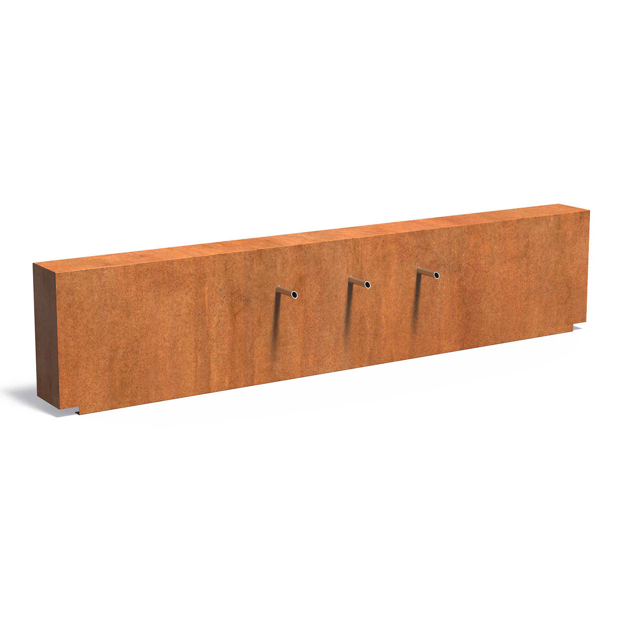 Pond Wall Fixed with 3 Spouts - Corten - Image 6