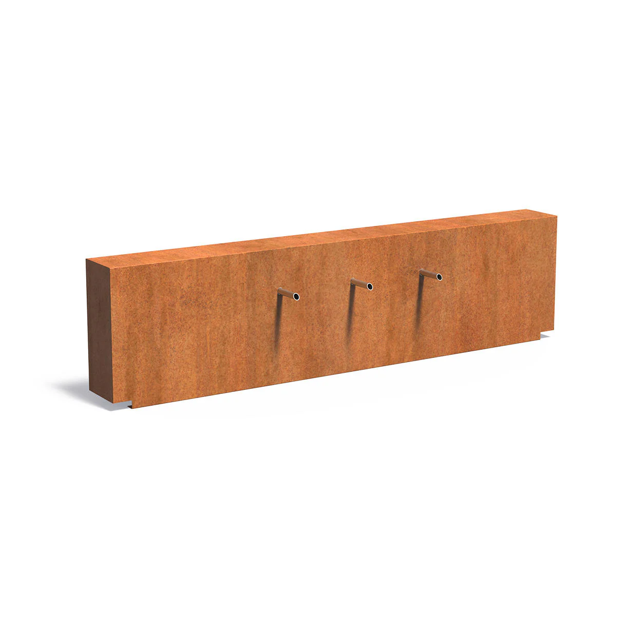 Pond Wall Fixed with 3 Spouts - Corten - Image 7