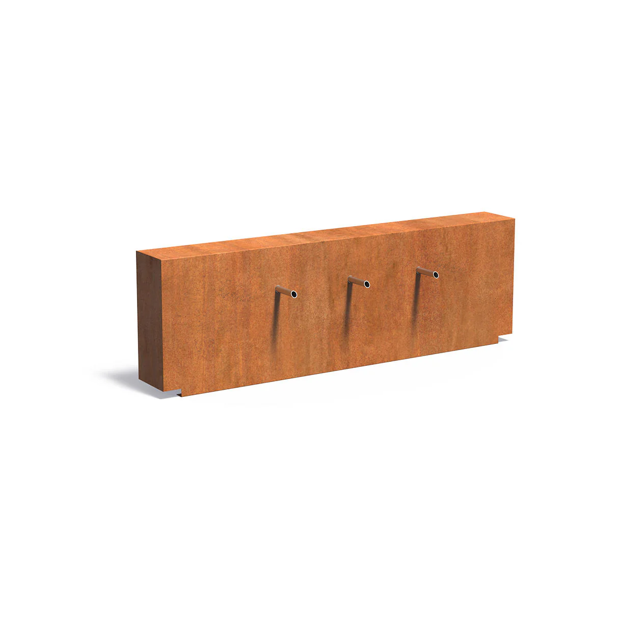 Pond Wall Fixed with 3 Spouts - Corten - Image 8