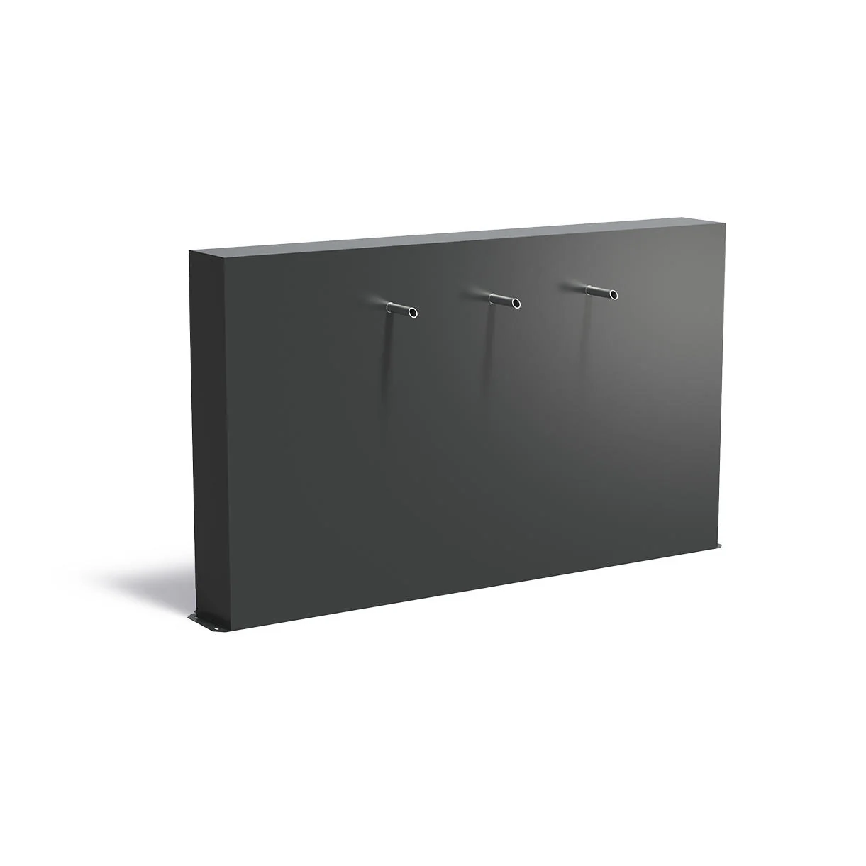 Pond Water Wall Free Standing with 3 Pipes - Black Grey Aluminium - Image 3