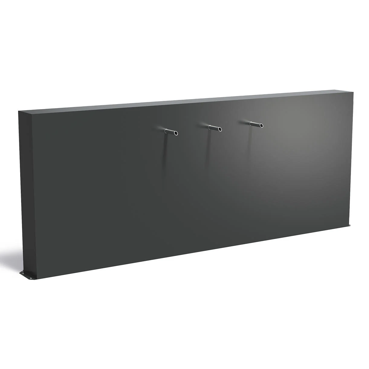 Pond Water Wall Free Standing with 3 Pipes - Black Grey Aluminium - Image 6