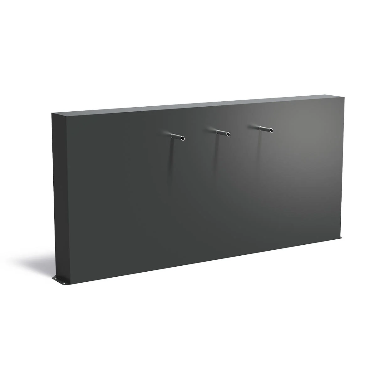Pond Water Wall Free Standing with 3 Pipes - Black Grey Aluminium - Image 7
